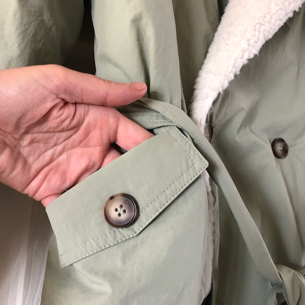 Forever 21 Green quilted coat - Picture 5 of 9